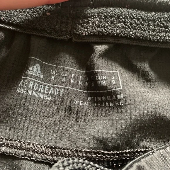 Adidas Black Athletic Shorts with Elastic Waistband - Picture 3 of 4